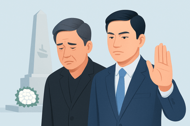 공직 명의 행사에서 발생한 정치적 긴장과 선거 개입 시비