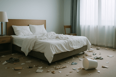 퇴실 후 극심한 객실 파손 사례와 법적 대응의 어려움에 대하여