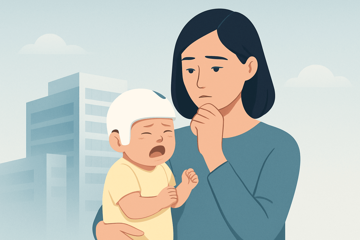 아기 머리 모양 헬멧, 고가인데 꼭 필요한 걸까?