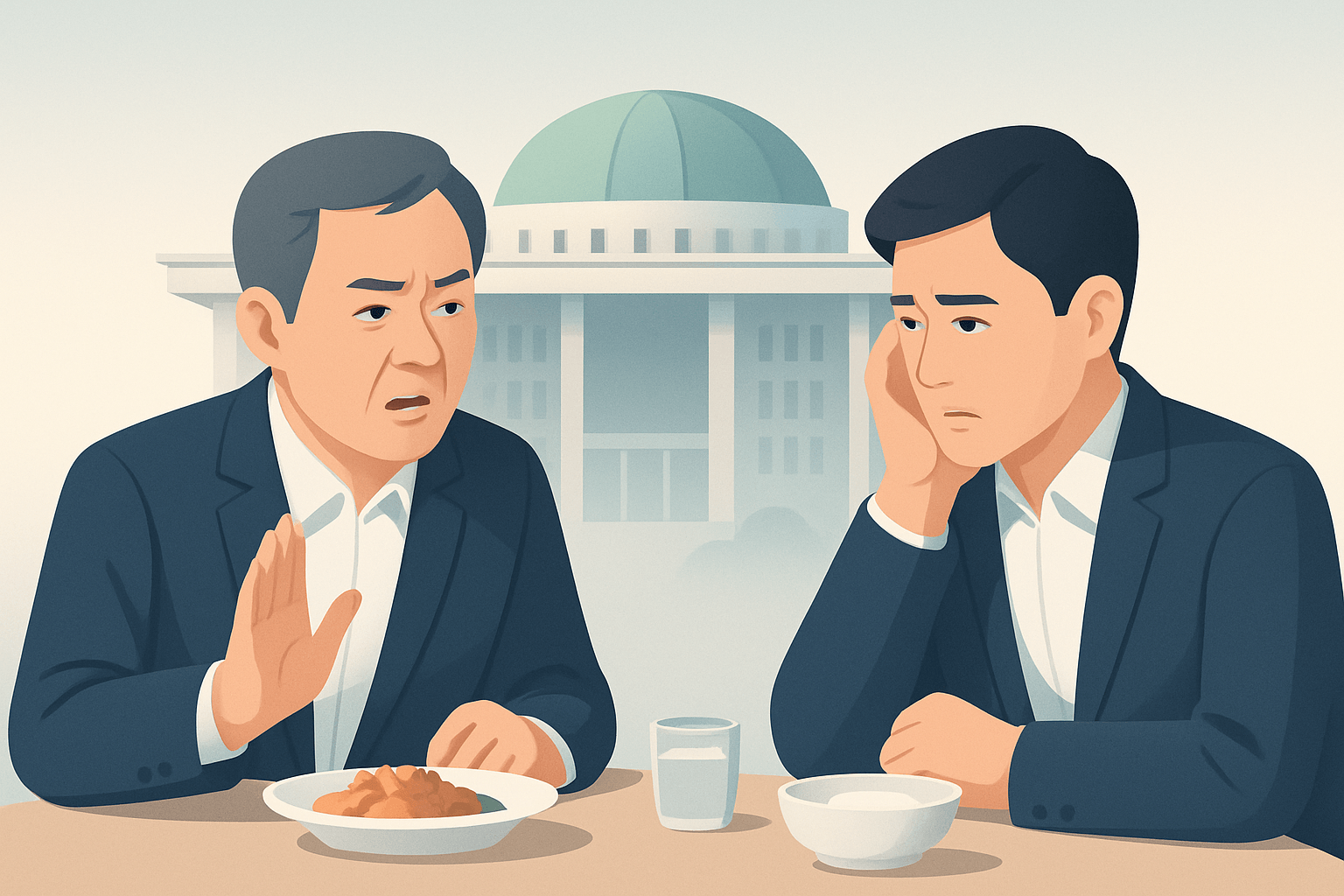 밥 한 끼가 정치 논쟁으로? 국회 청문회 속 점심 한 판 승부
