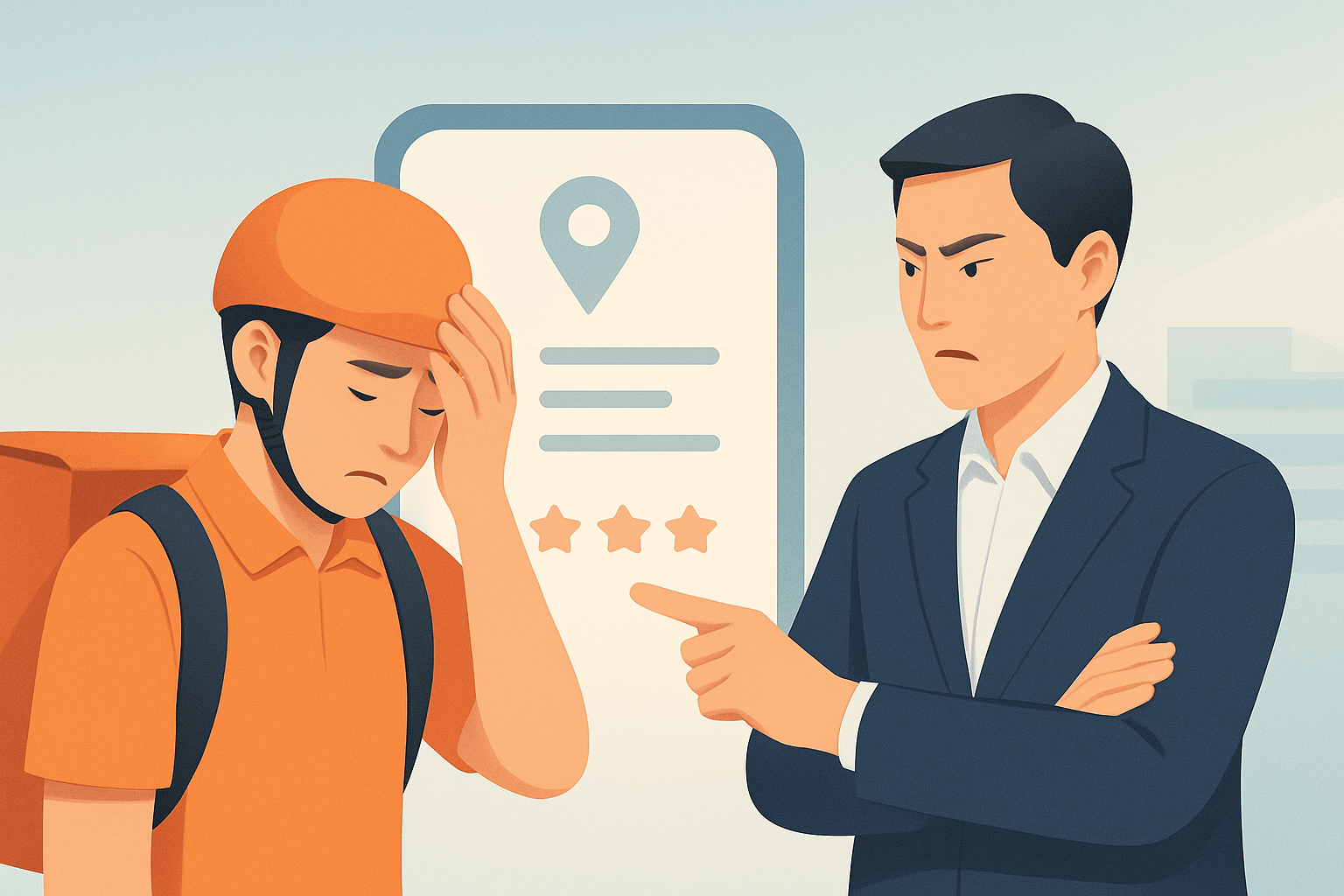 배달 기사 등급제 도입과 그로 인한 갈등의 법적 의미