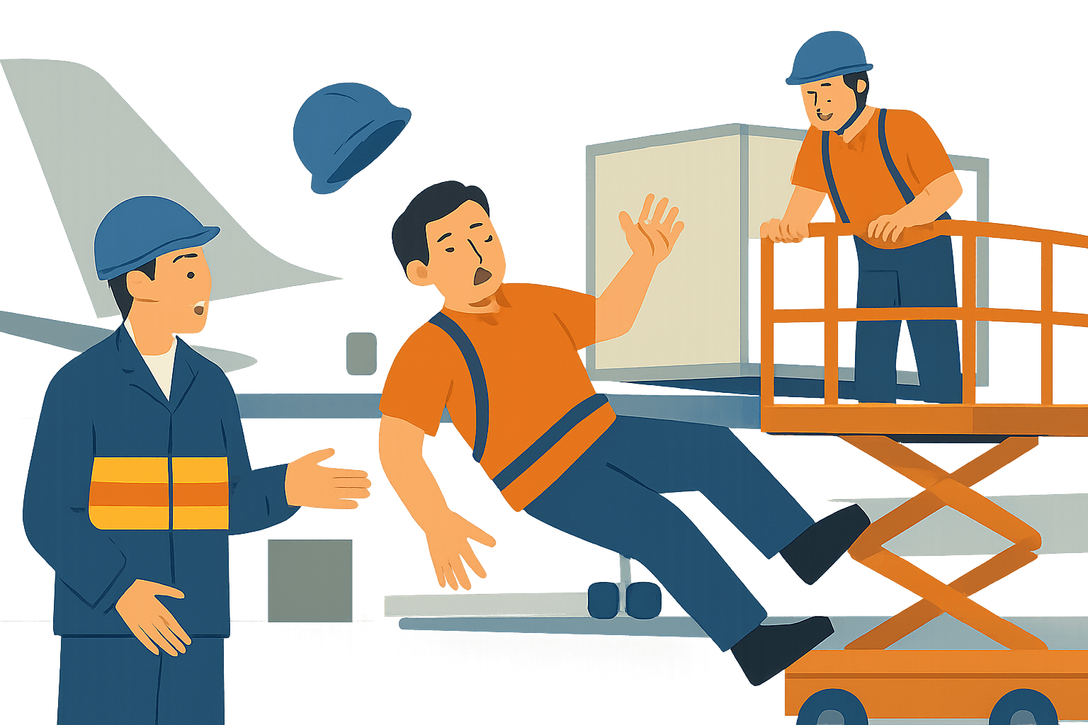 항공기 식자재 작업 중 발생하는 추락 위험과 안전 관리의 중요성